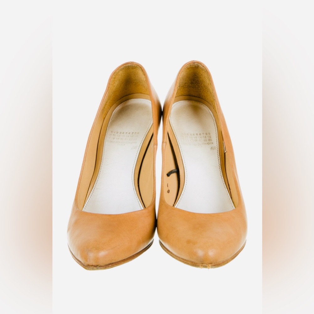 Maison Martin Margiella nude leather “invisible wedge pumps” size EU 37